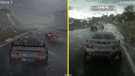 Forza 7 vs Driveclub Karşılaştırması - Yağmur Efektleri